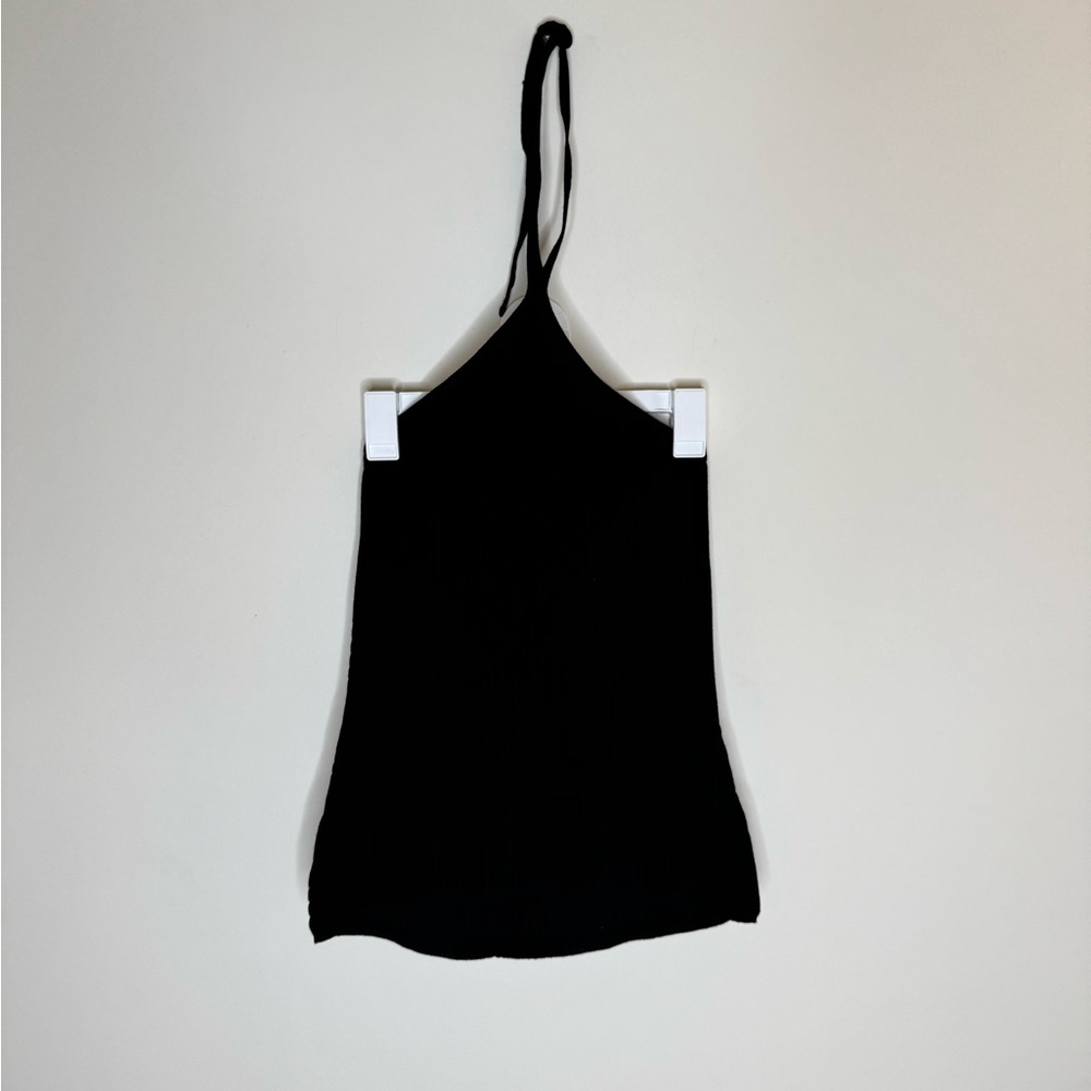 Sleek Black Halter Tank Top